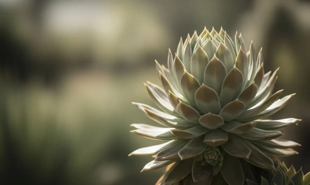 Identificação de Suculentas: Conheça 15 Espécies Populares Que Você Precisa Ter! Orostachys iwarenge exibindo sua roseta compacta e folhas pontudas, útil na identificação suculentas por sua forma.